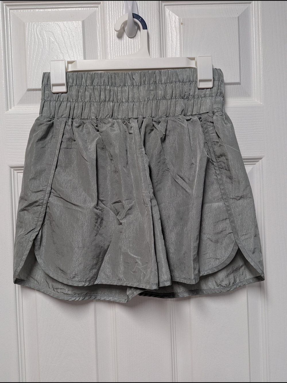 Automet Light Gray Elastic Waist Skort with Overlay